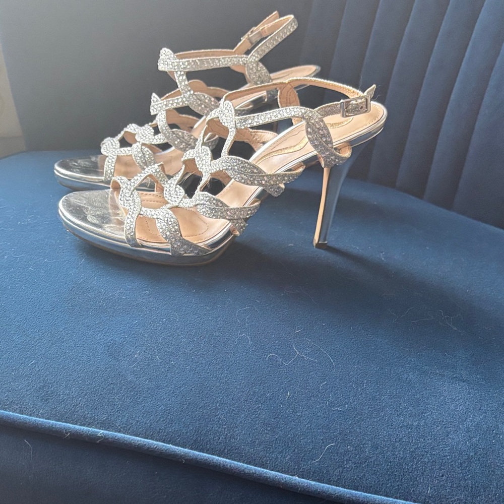 Nina Silver Glitter Sandals